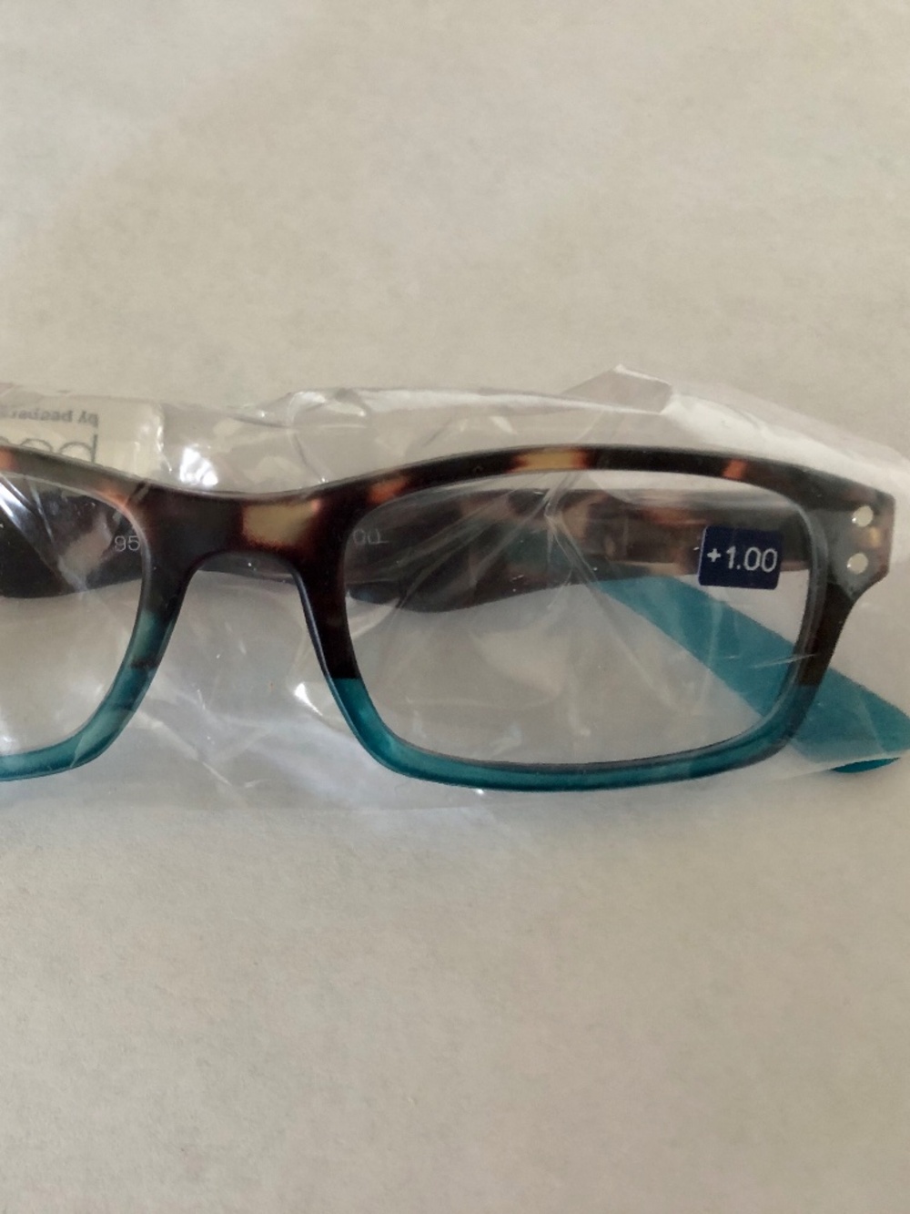 New Peepers Tortoise & Teal Reading Glasses +1.00